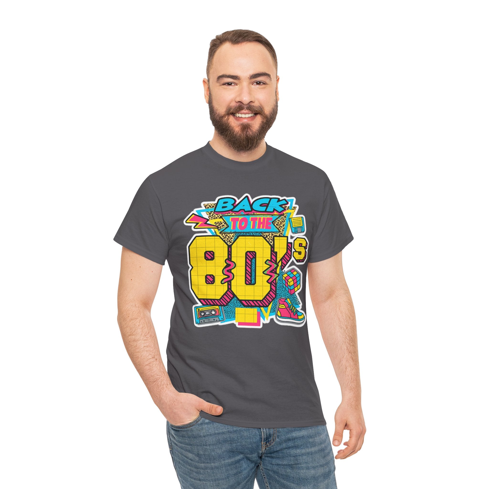 Back to the 80s Retro Graphic Tee — Vintage 80s Neon Design