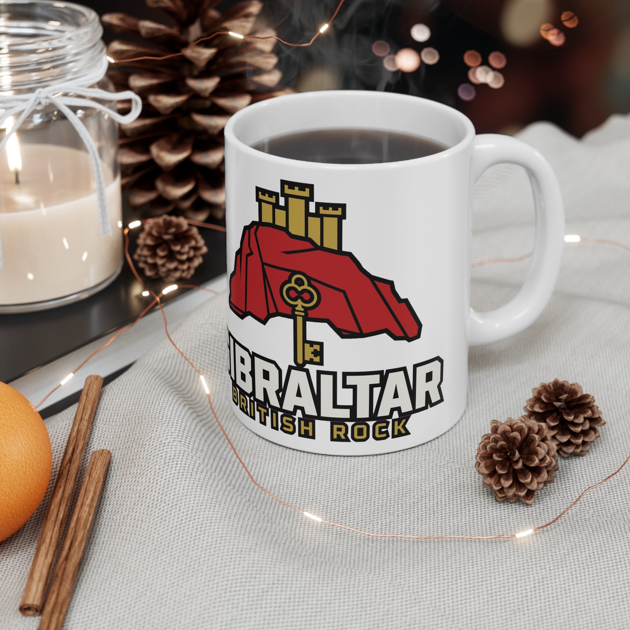 Gibraltar British Rock Ceramic Coffee Cups, 11oz, 15oz