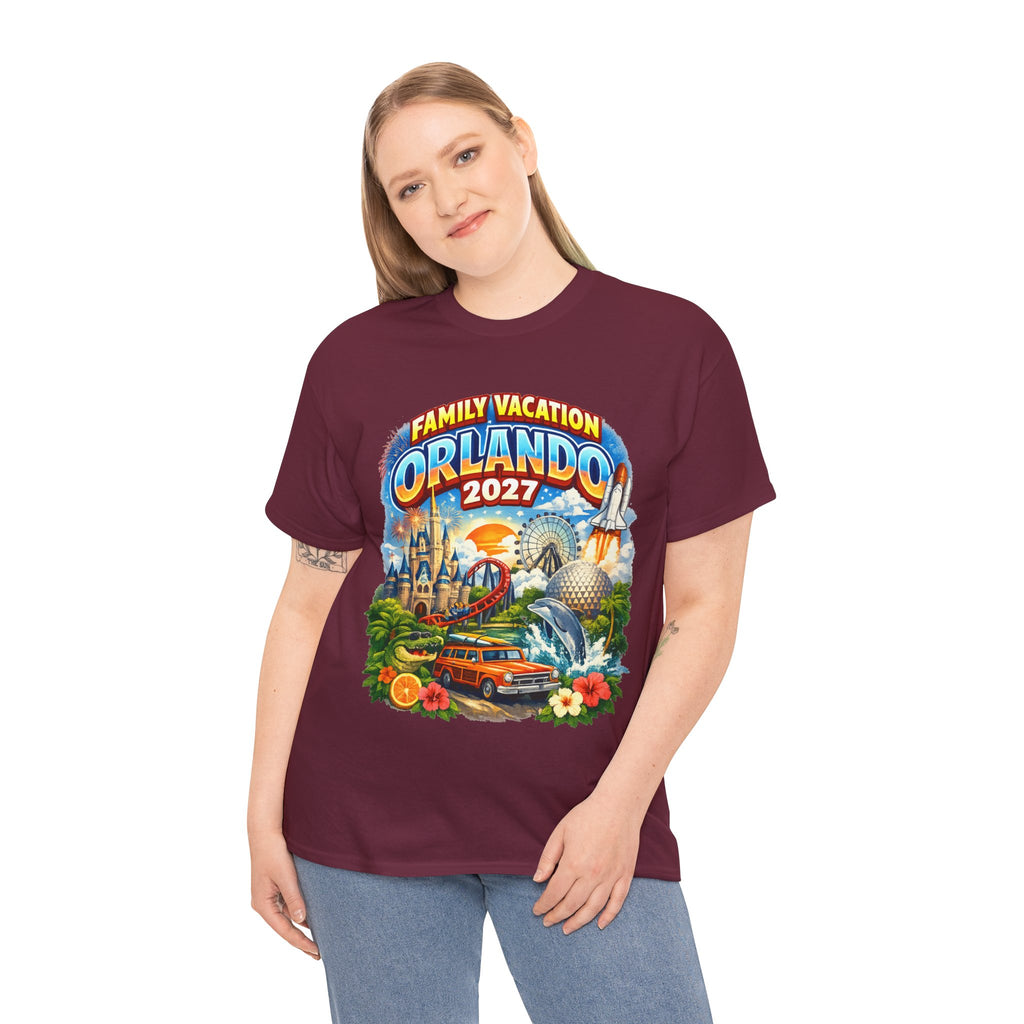Orlando 2027 Family Vacation T-Shirt — Retro Theme Park Souvenir Tee