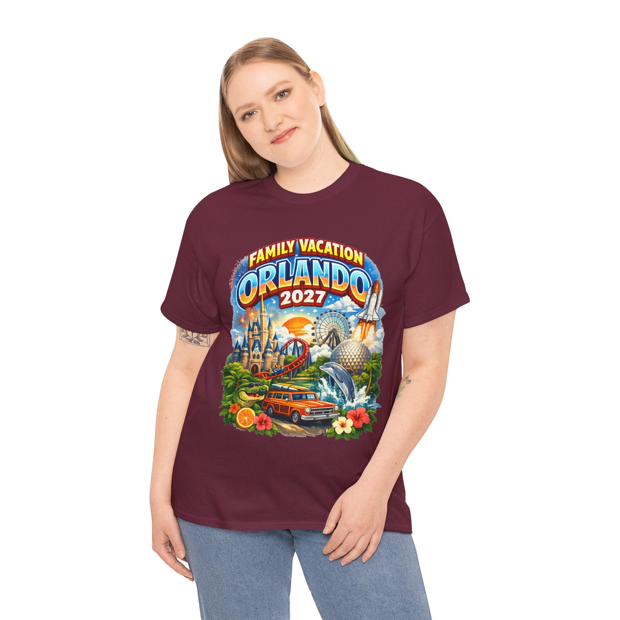 Orlando 2027 Family Vacation T-Shirt — Retro Theme Park Souvenir Tee