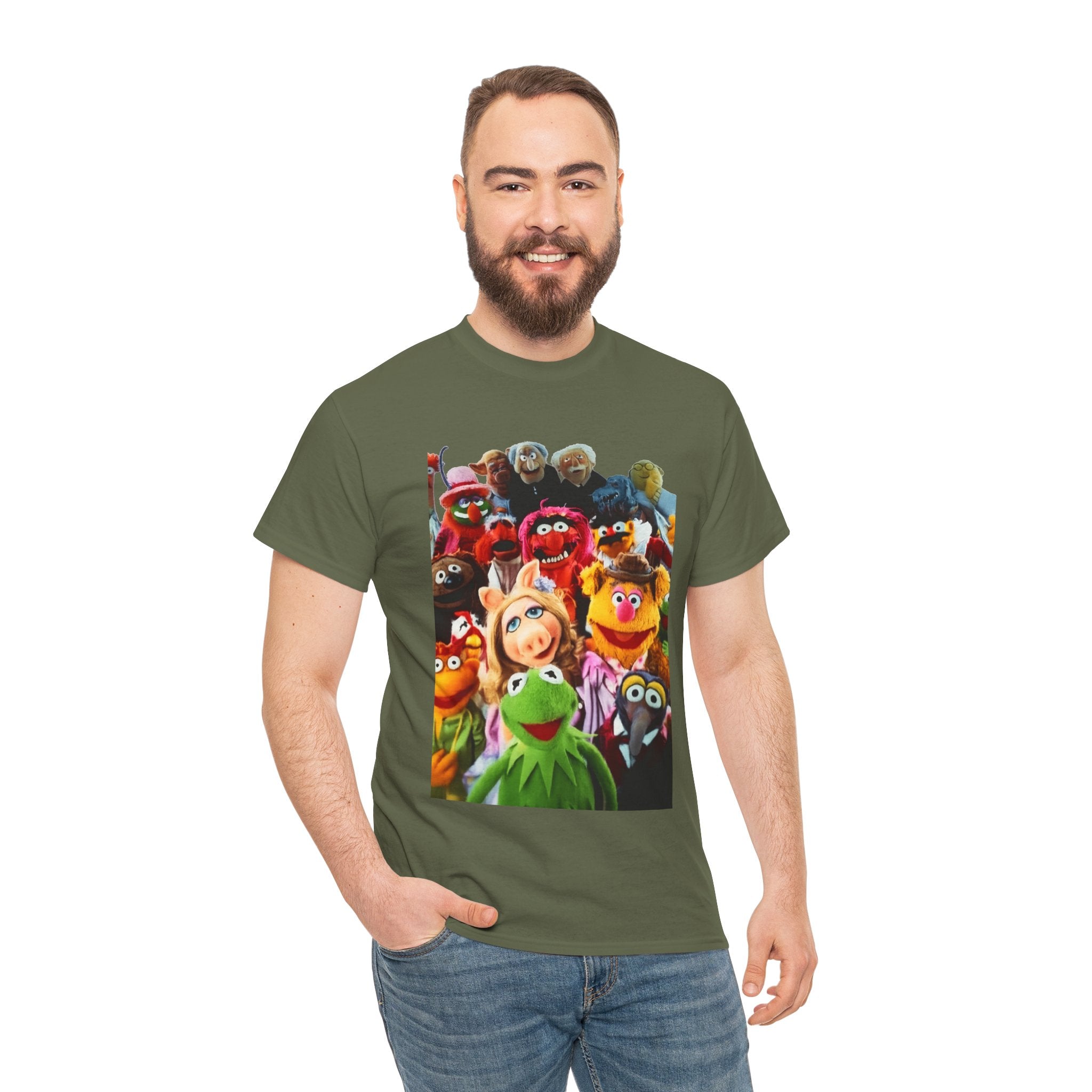 Muppets Puppet Ensemble Graphic Tee — Fun Family Cartoon Shirt