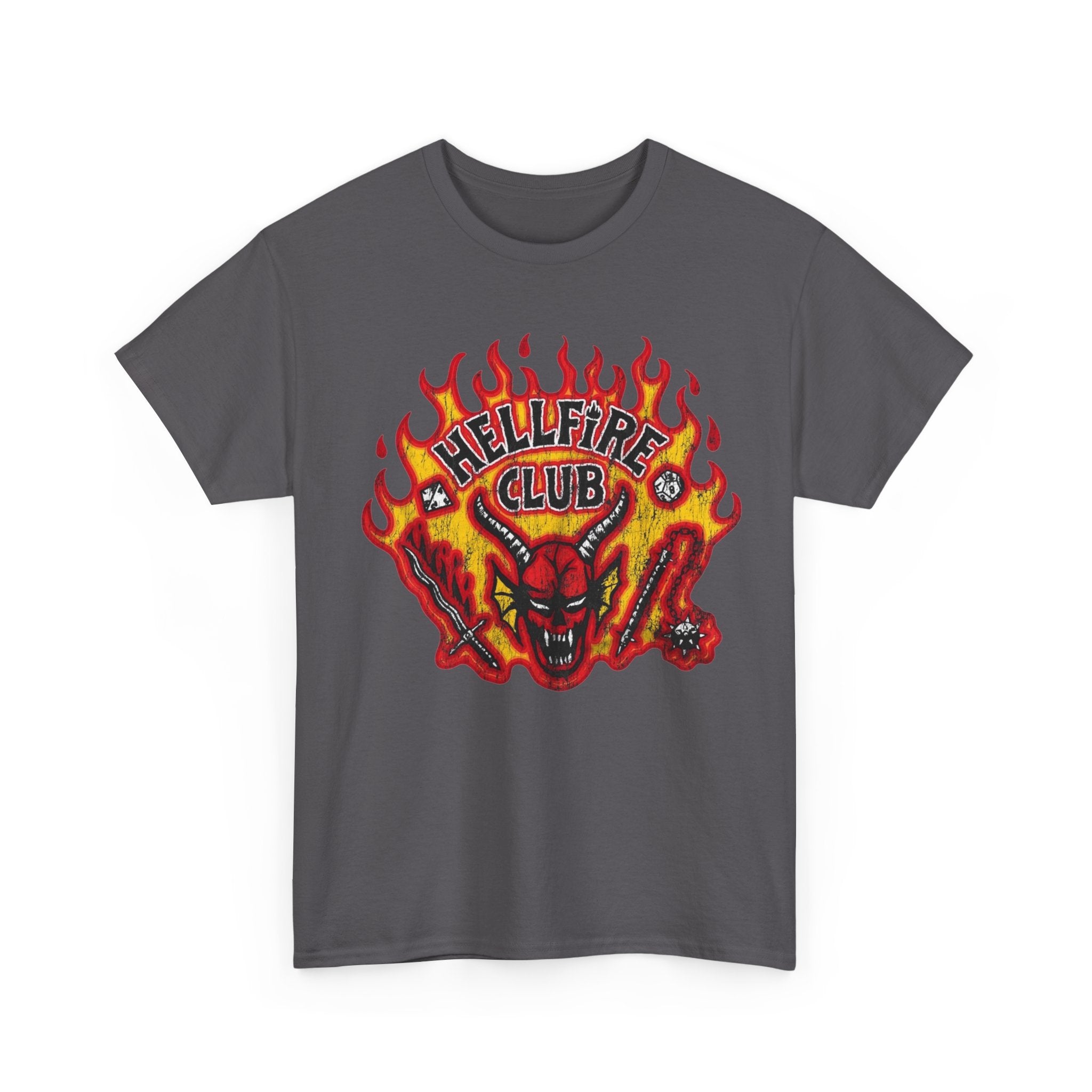 T-Shirt — "Hellfire Club" Fiery Devil Graphic Tee