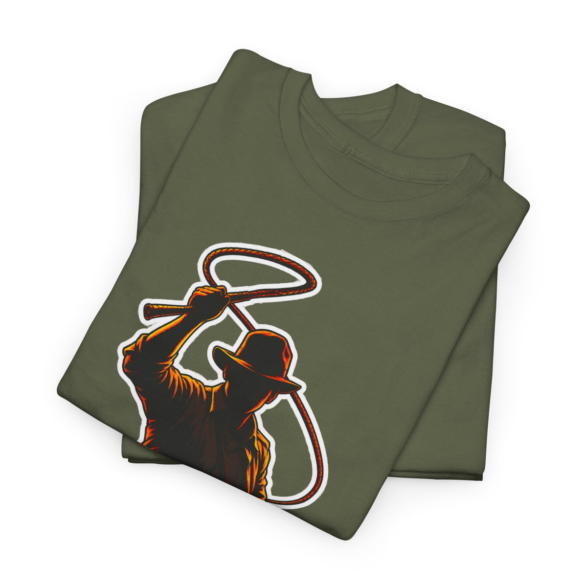 Indiana Jones Inspired Adventure Movie Graphic Tee — Iconic Whip Silhouette with 'Indiana Jones' Logo