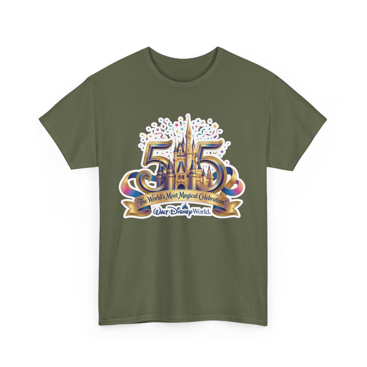 Disney World 50th Anniversary Castle Tee — 'The World's Most Magical Celebration' Souvenir T-Shirt