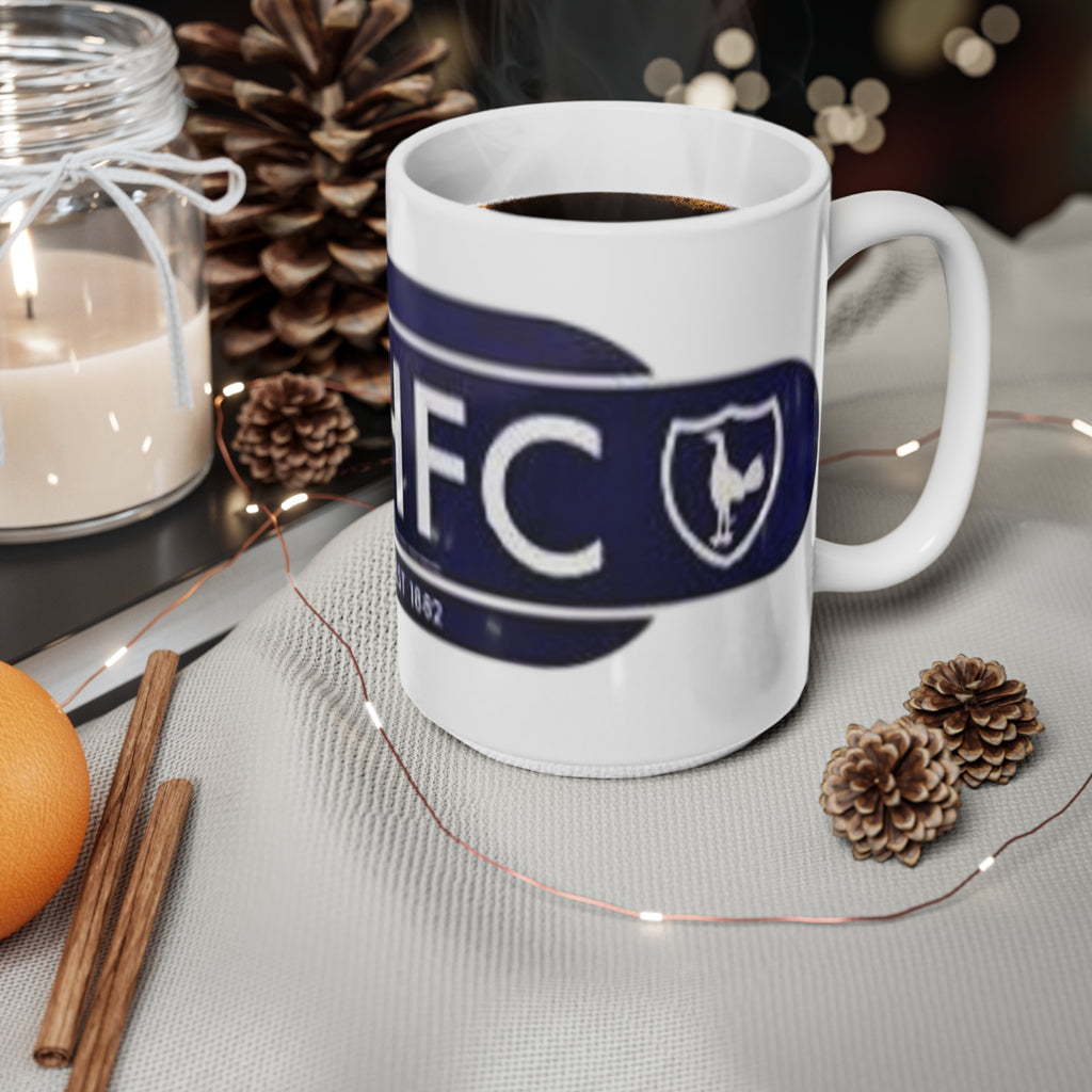 Tottenham Hotspur Railway Sign Ceramic Coffee Mug — Spurs Logo 11oz/15oz, Established 1882