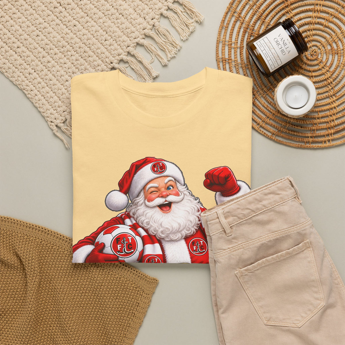 Santa Is a Fleetwood Fan Cotton T-Shirt