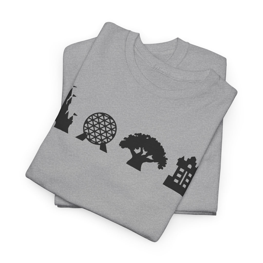 WDW theme parks Silhouettes Unisex Heavy Cotton Tee