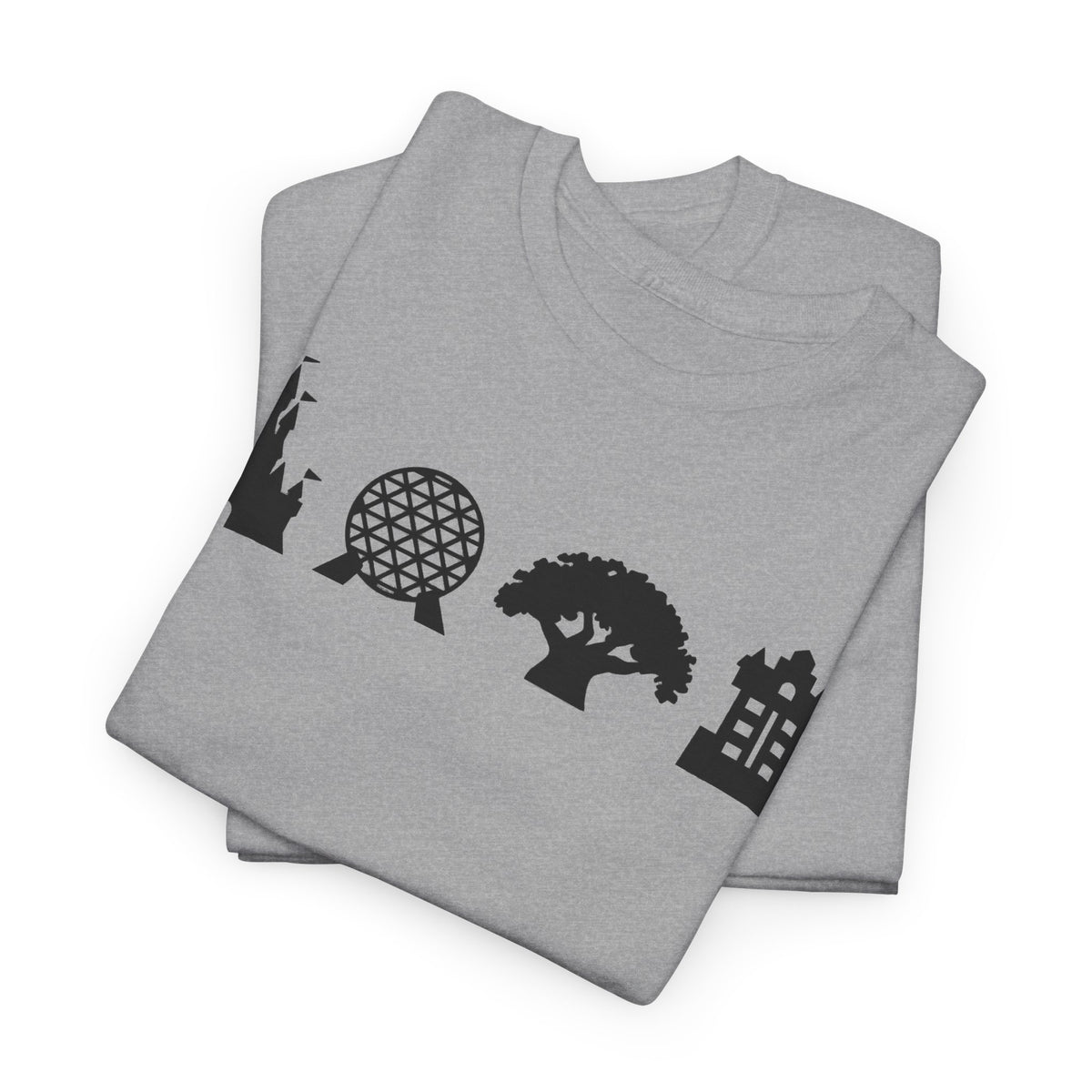 WDW theme parks Silhouettes Unisex Heavy Cotton Tee