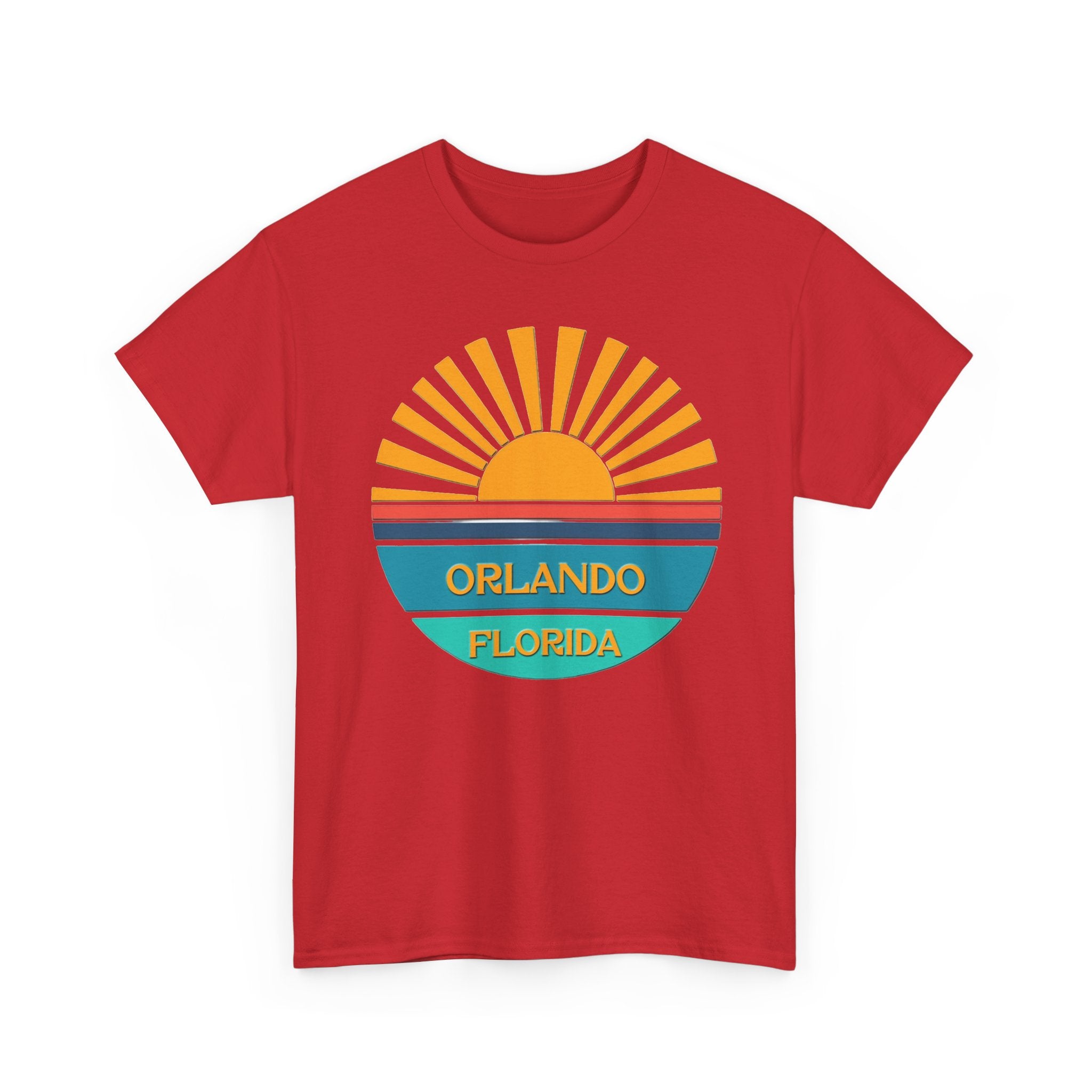 Orlando Florida Sunset T-Shirt – Retro Sunburst Vacation Tee