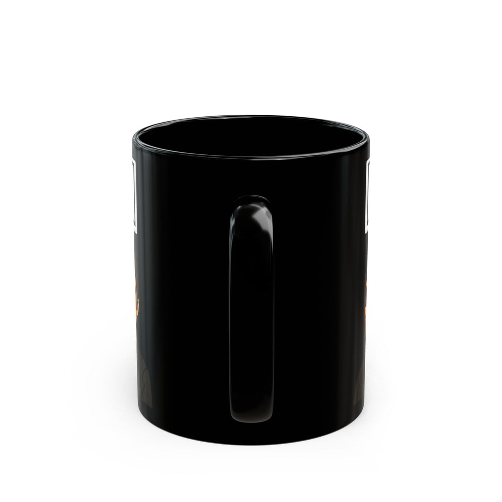 Oasis Inspired Cartoon Band Black Mug — Liam & Noel Ceramic Coffee Cup (11oz/15oz)