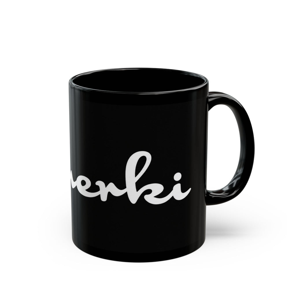 Cherki Script Black Coffee Mug – Stylish Personalized Name Mug (11oz, 15oz)