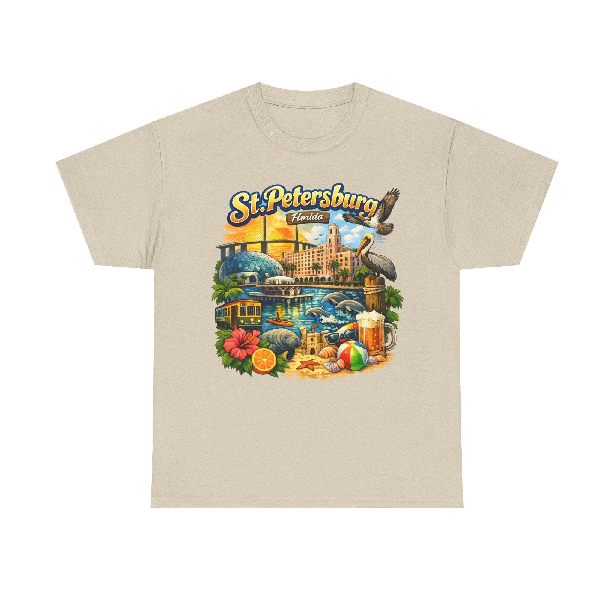 St. Petersburg Florida Retro Beach Scene T-Shirt