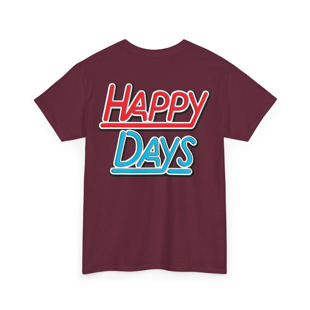 Happy Days Cast Caricature Tee — Retro 70s Sitcom Graphic T-Shirt
