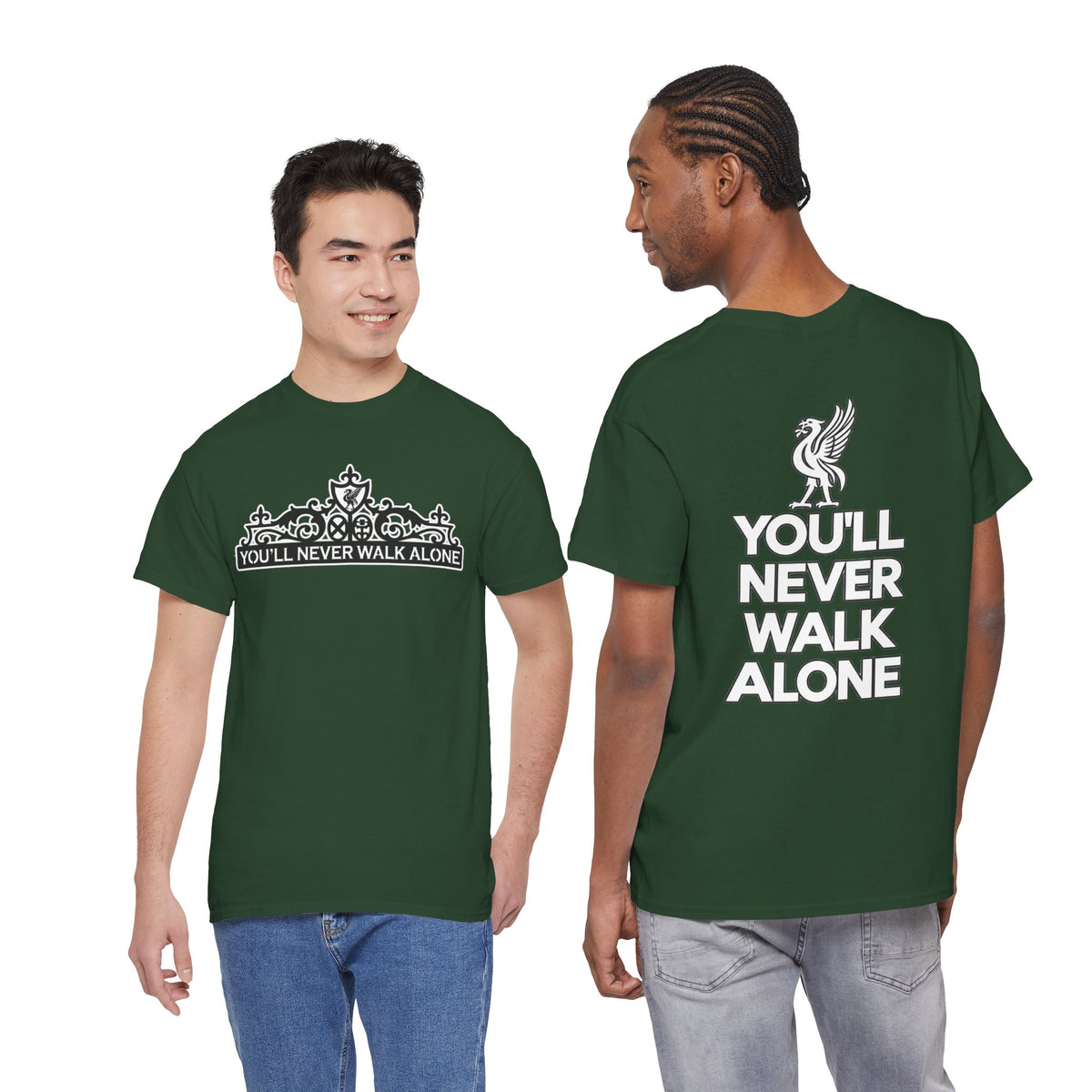 You'll Never Walk Alone T‑Shirt — Liverpool FC Crest Cotton Tee