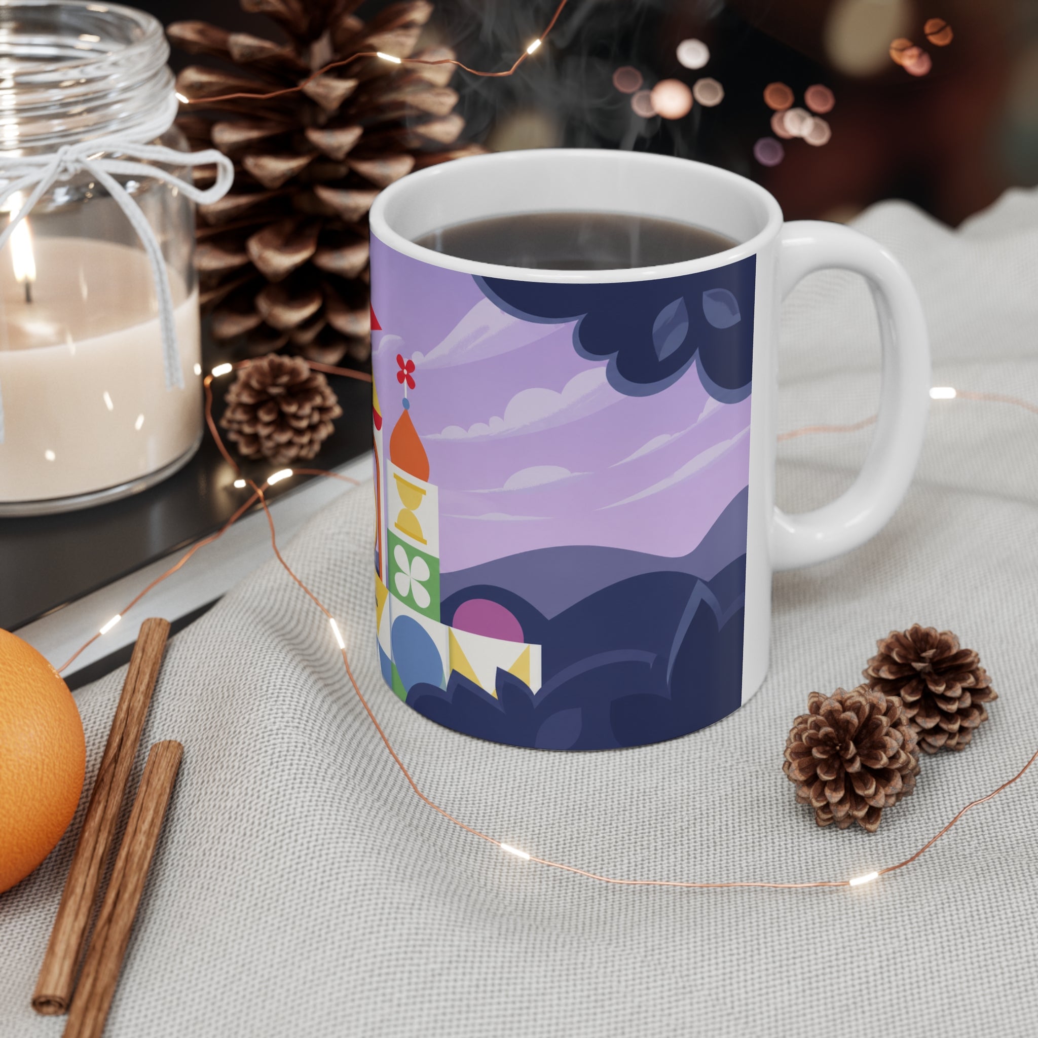 It's a small world Mug — Colorful Fantasy Castle Ceramic Coffee Cup (11oz & 15oz)