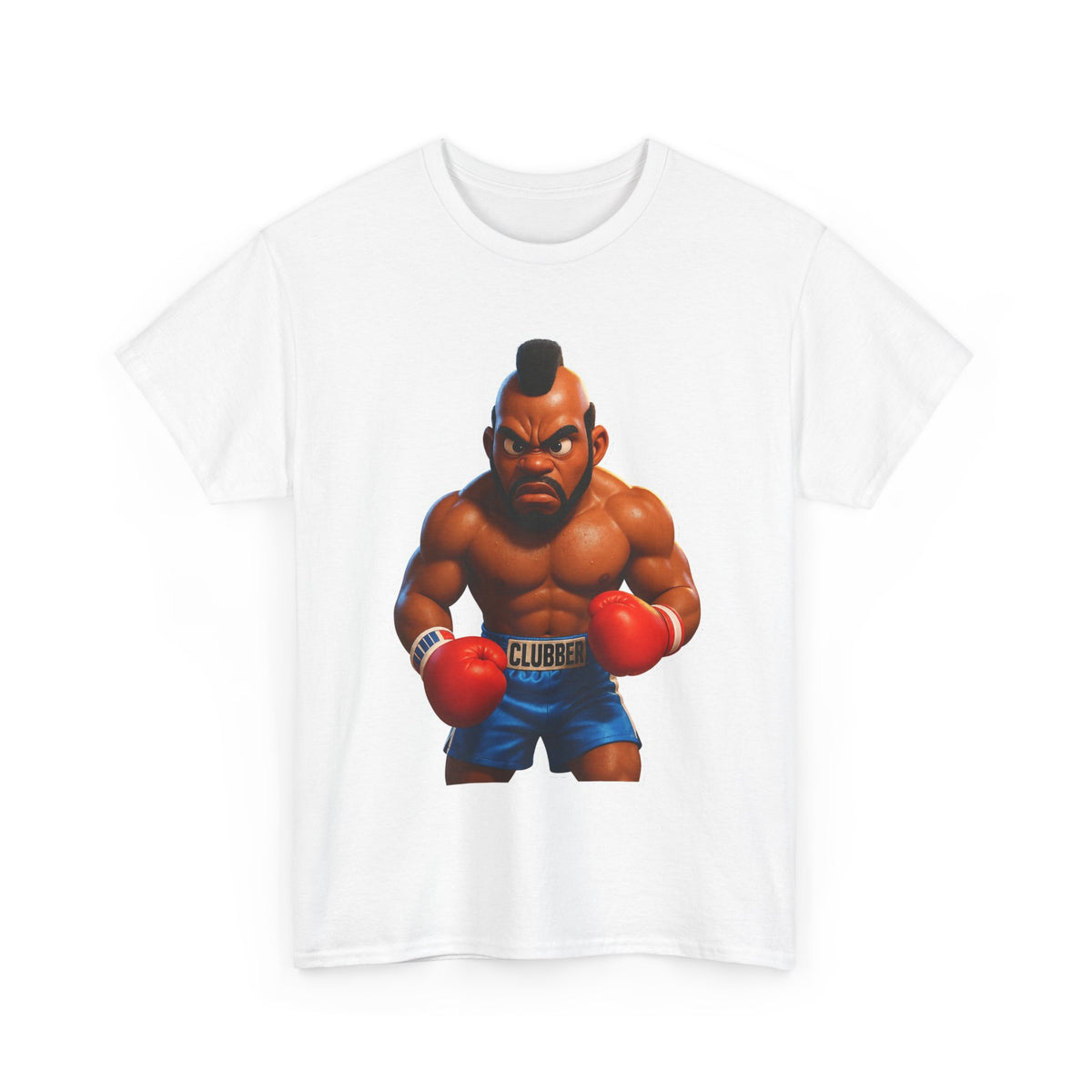 MR T Clubber Lang Boxer Character Tee — Tough Guy Cartoon Boxing T-Shirt