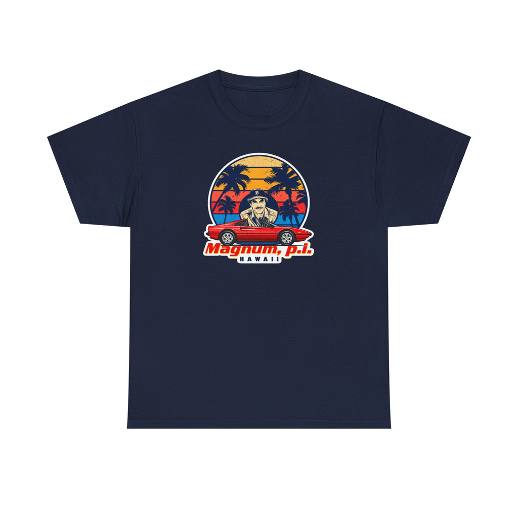 Magnum P.I. Hawaii Retro Sunset Cotton T-Shirt / Tee