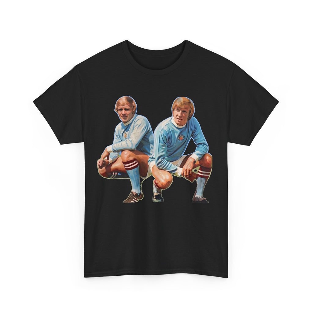 Franny Lee and Colin Bell Manchester City Retro Soccer Players T‑Shirt — Vintage Football Graphic Tee