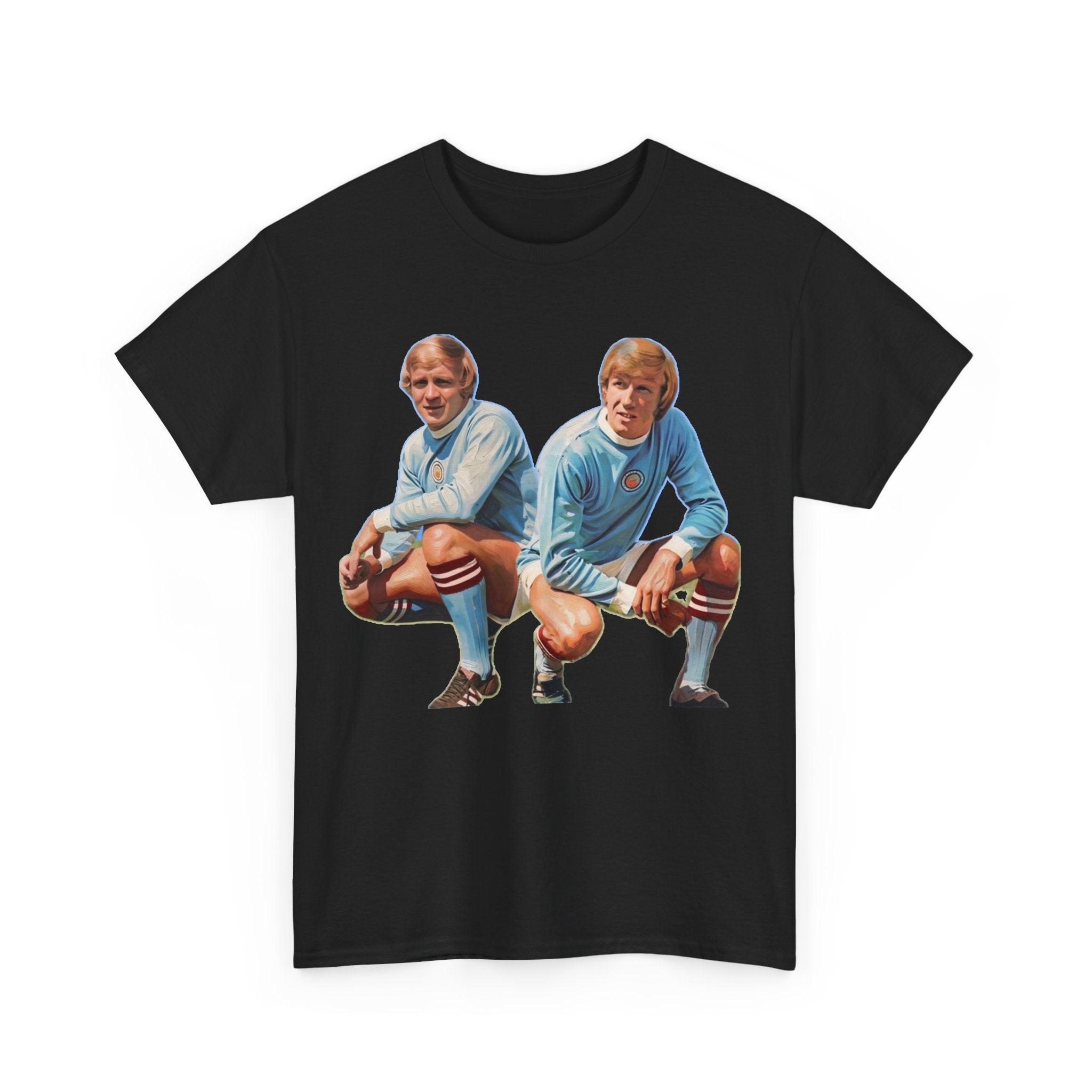 Franny Lee and Colin Bell Manchester City Retro Soccer Players T‑Shirt — Vintage Football Graphic Tee