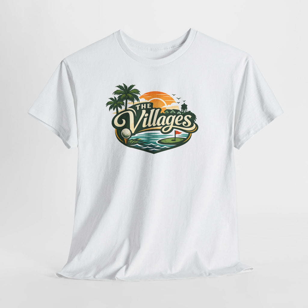 The Villages of Florida Sunset Logo Tee - Florida Palm Beach Retro T-Shirt
