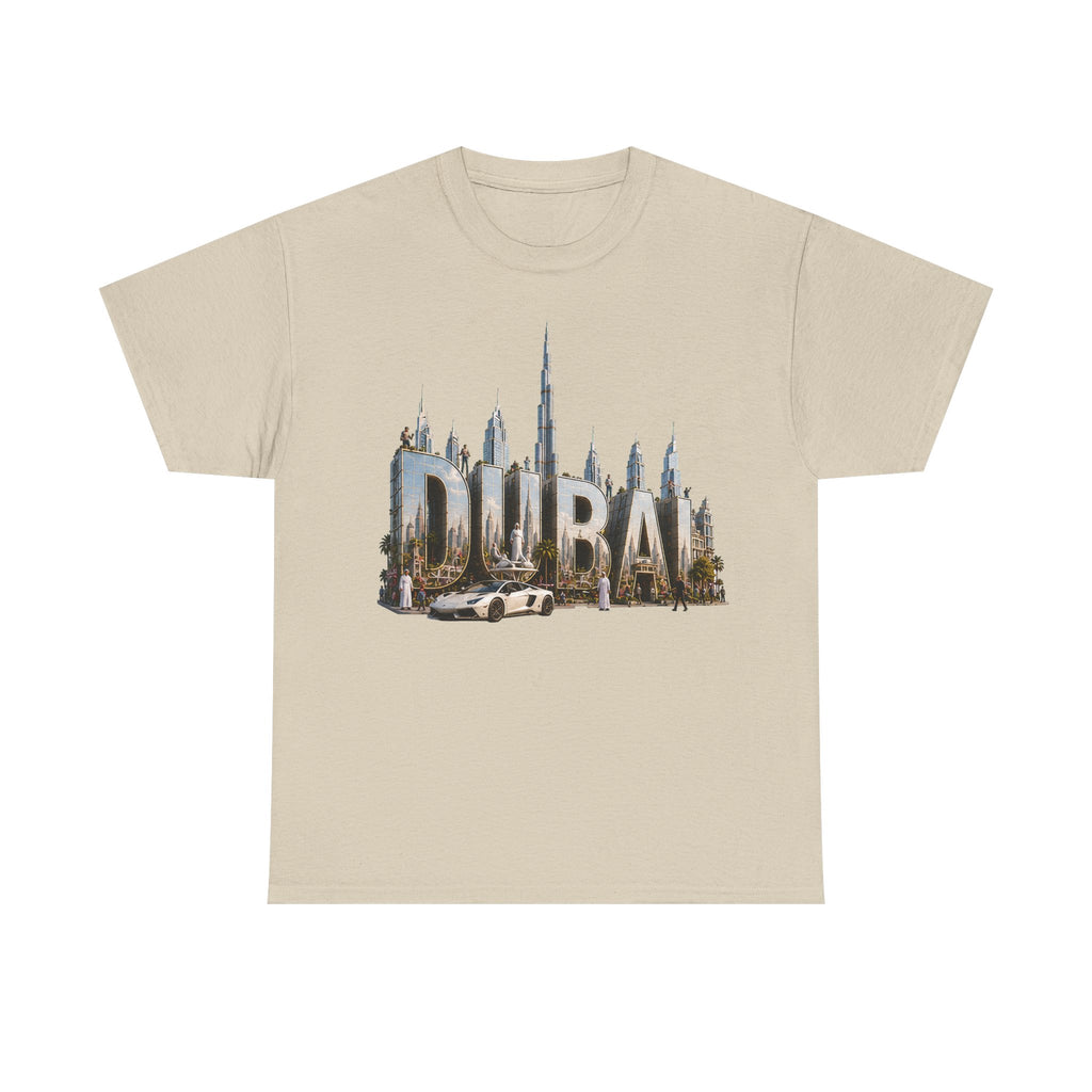 Dubai Skyline T-Shirt — Dubai Cityscape Graphic Tee with Burj Khalifa
