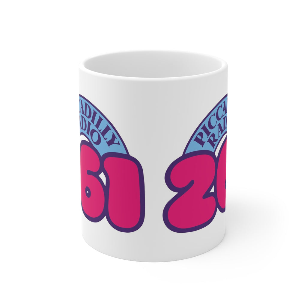 Piccadilly Radio 261 Retro Logo Mug — 11oz & 15oz Ceramic Coffee Cup