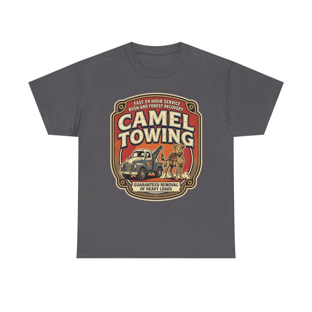 Camel Towing Tee — Vintage Desert Tow Truck Graphic T-Shirt
