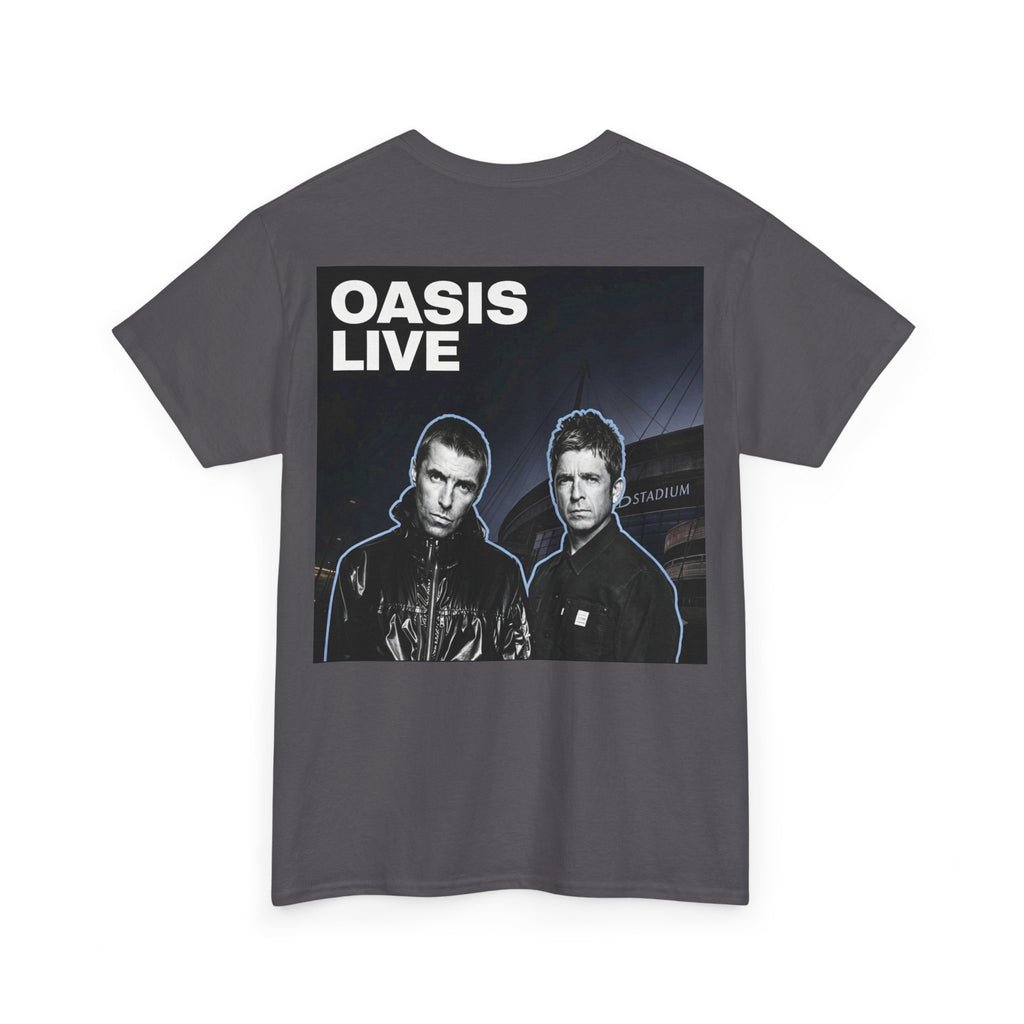 Oasis Live Graphic Tee — Retro Band Logo Concert T‑Shirt