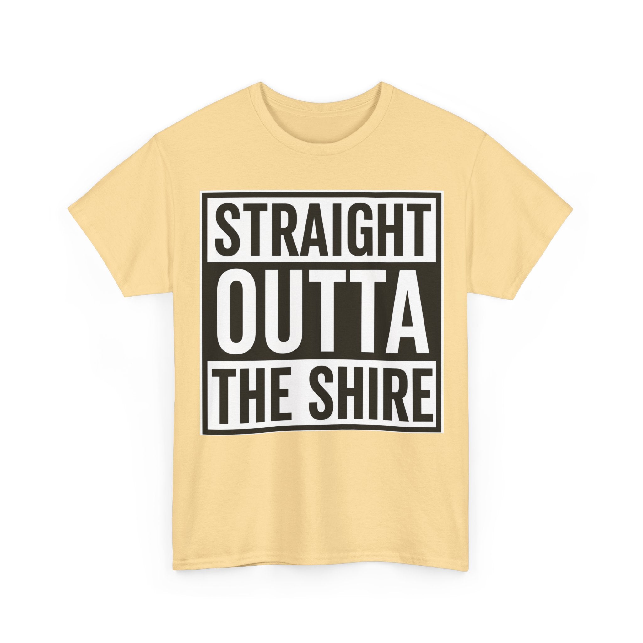 T-Shirt — "Straight Outta The Shire" Funny Hobbit Travel Tee