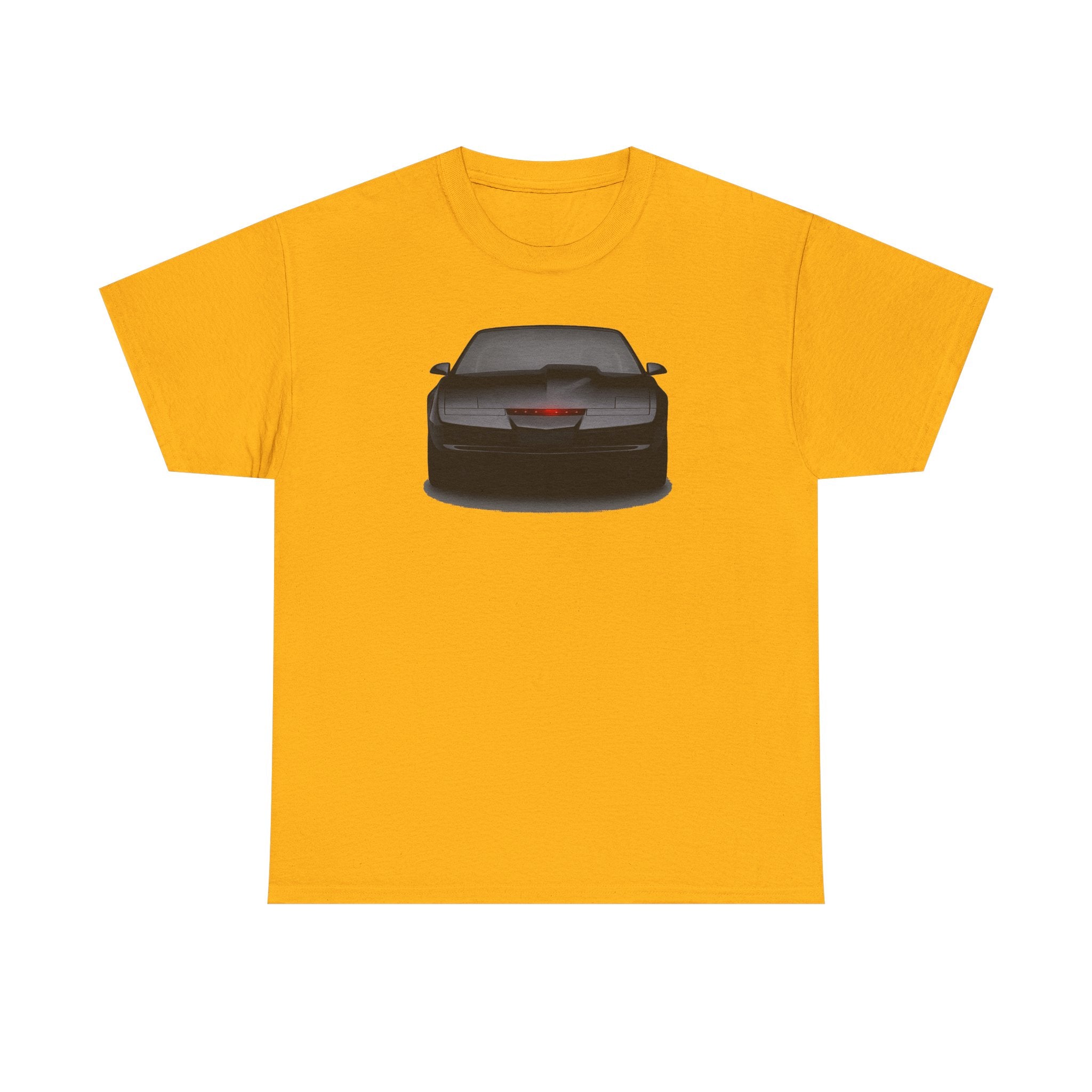 KITT-Inspired Retro Sports Car Tee — Front View Knight Rider Car Graphic Shirt