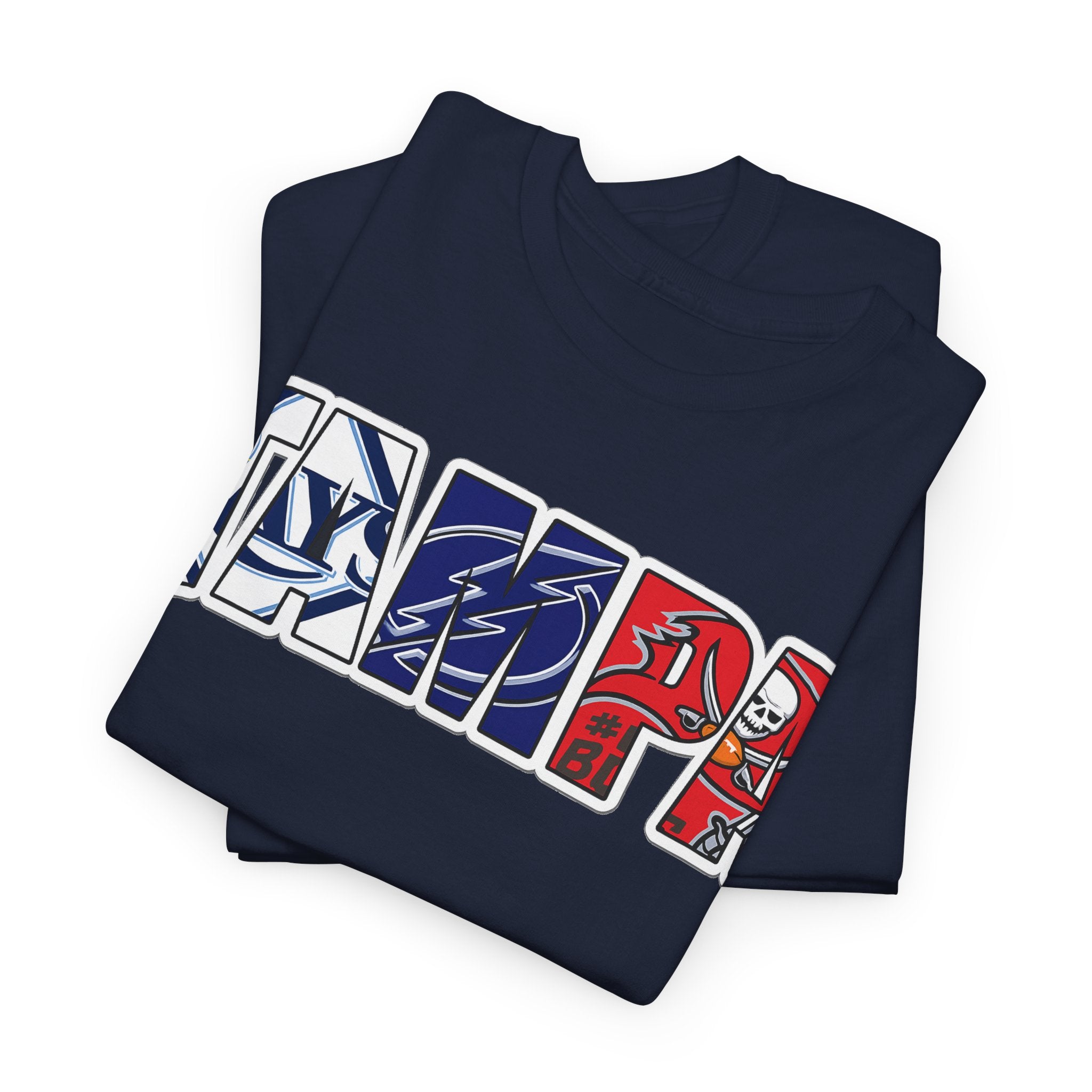 Tampa Block Letter Tee — Florida Flag Graphic T‑Shirt