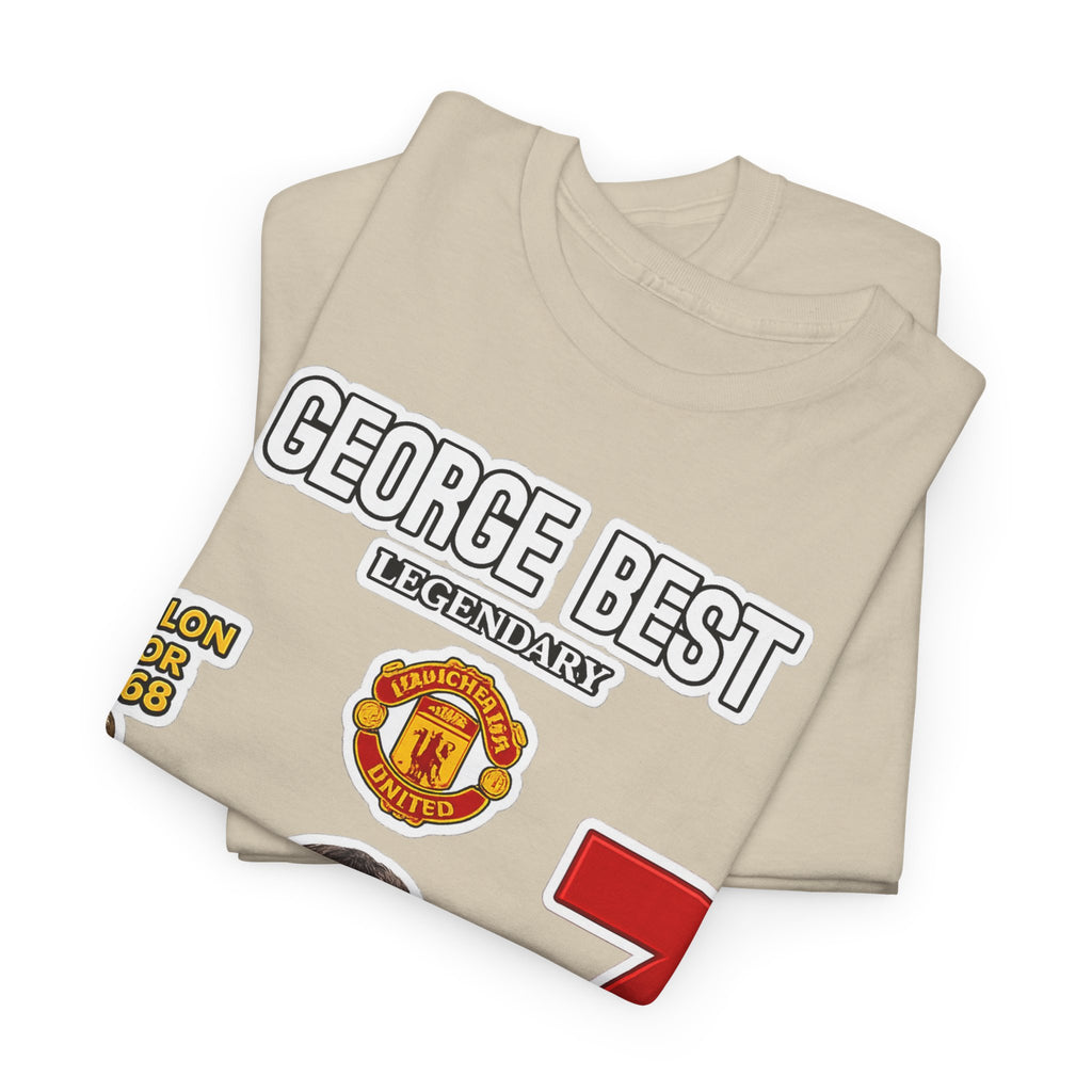 George Best Manchester United #7 Vintage Soccer T-Shirt – Ballon d'Or Tribute