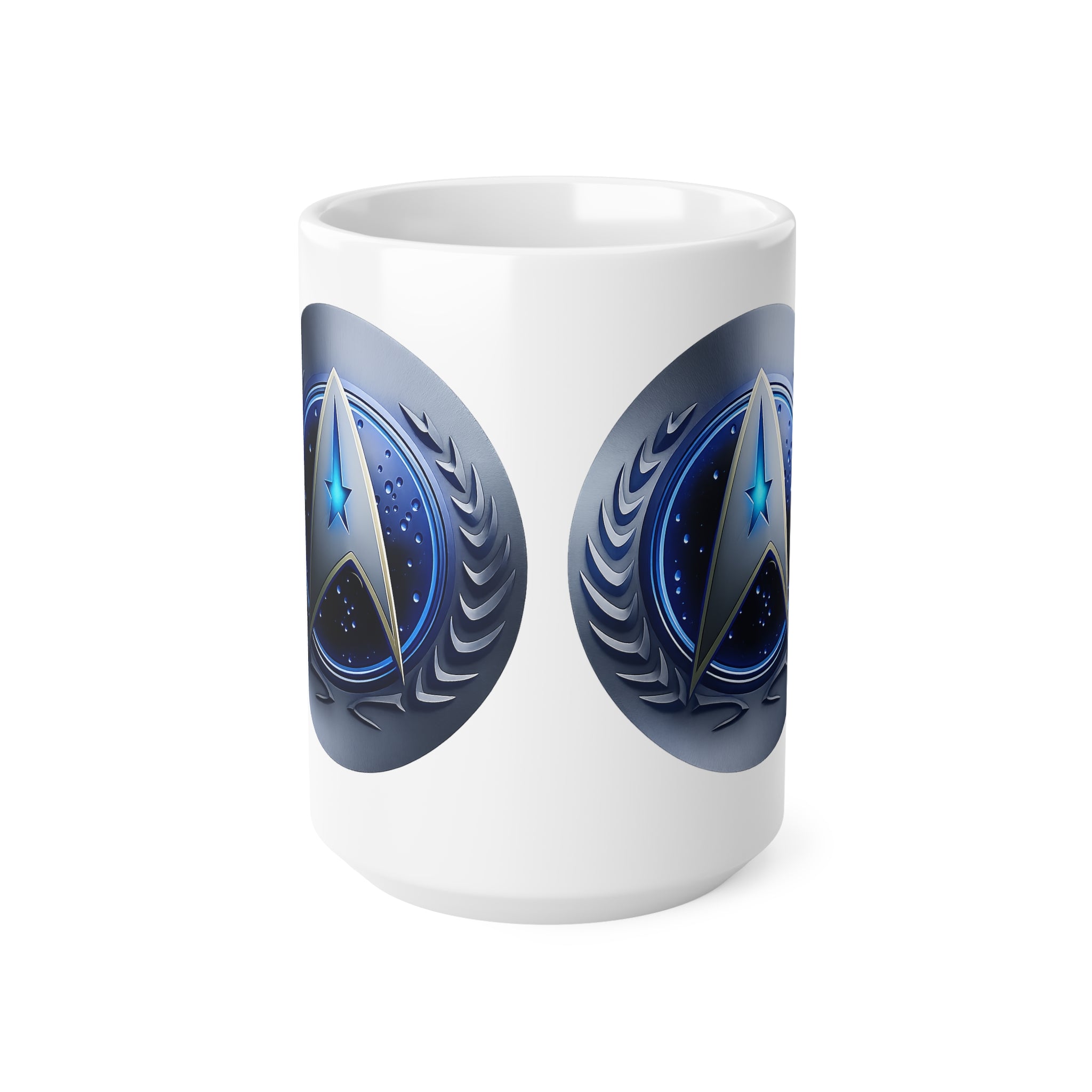 Starfleet Emblem Ceramic Mug — 11oz & 15oz Sci‑Fi Coffee Cup