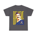 Ted Lasso Inspired Believe Retro Portrait T‑Shirt — Inspirational Vintage Mustache Design