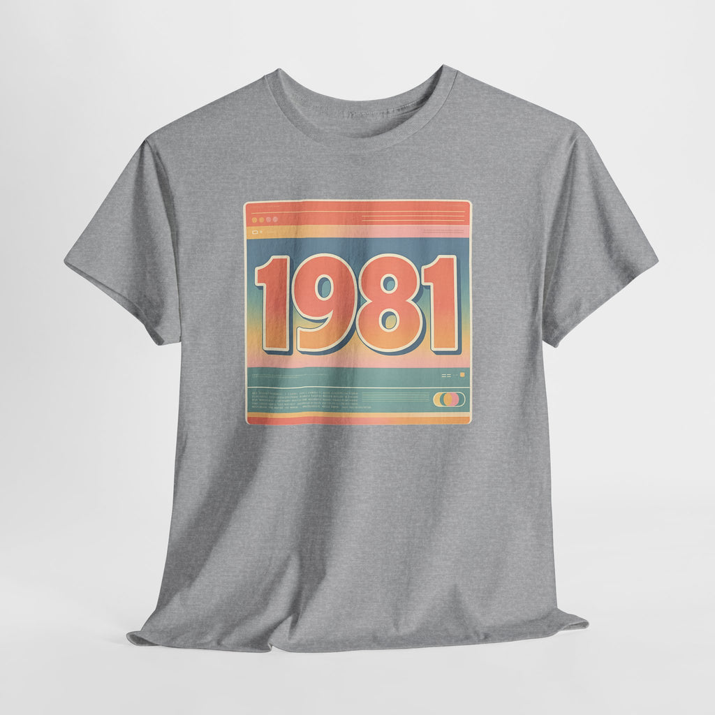 Vintage 1981 Retro Tee — 40th Birthday Gift Shirt