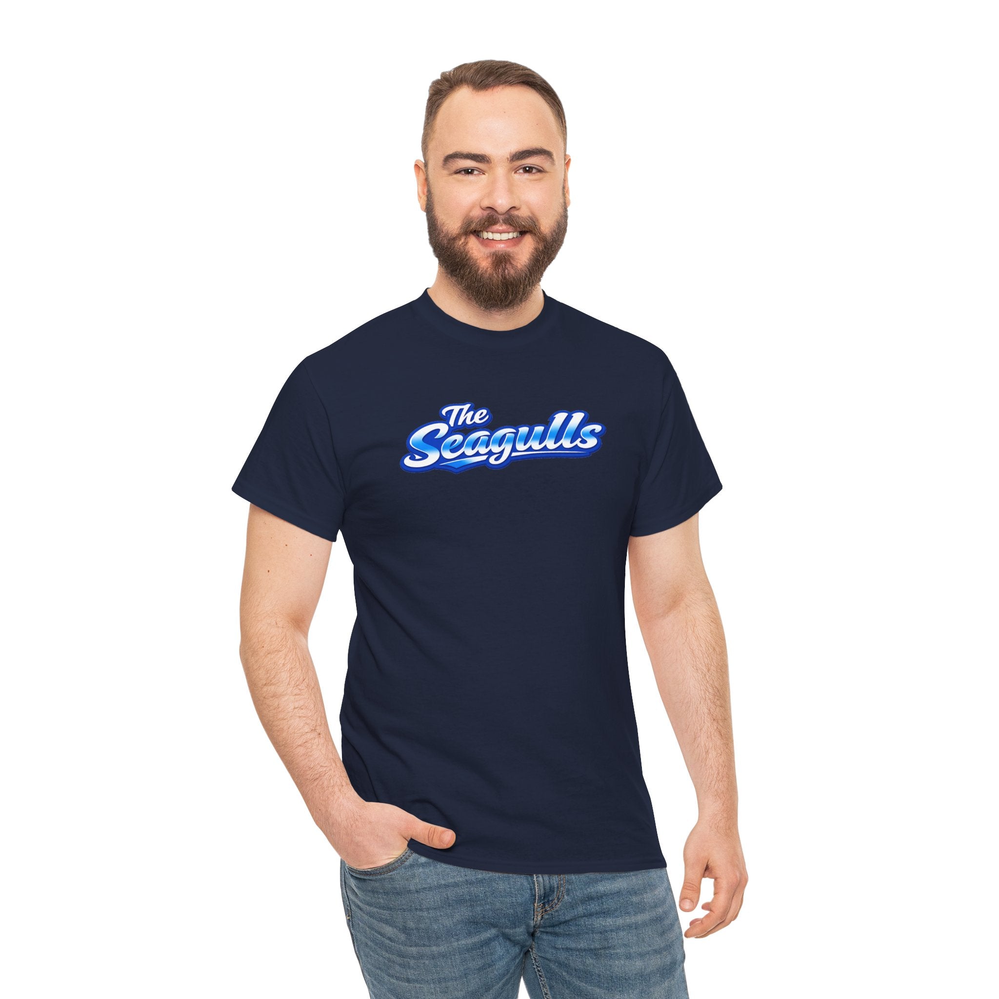 Seagulls Football Script Logo Cotton T-Shirt