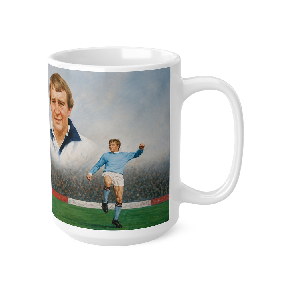 Mercer, Allison, Bell, Lee and Summerbee Manchester City Soccer Legends Ceramic Mug — Vintage Football Players 11oz/15oz