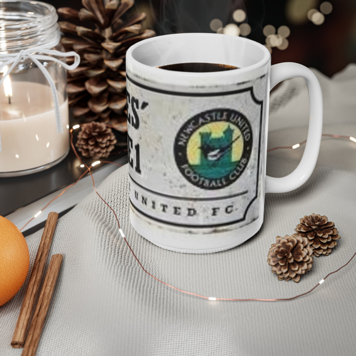 St James' Park Newcastle United Vintage Stadium Mug — Ceramic Coffee Cup (11oz/15oz)