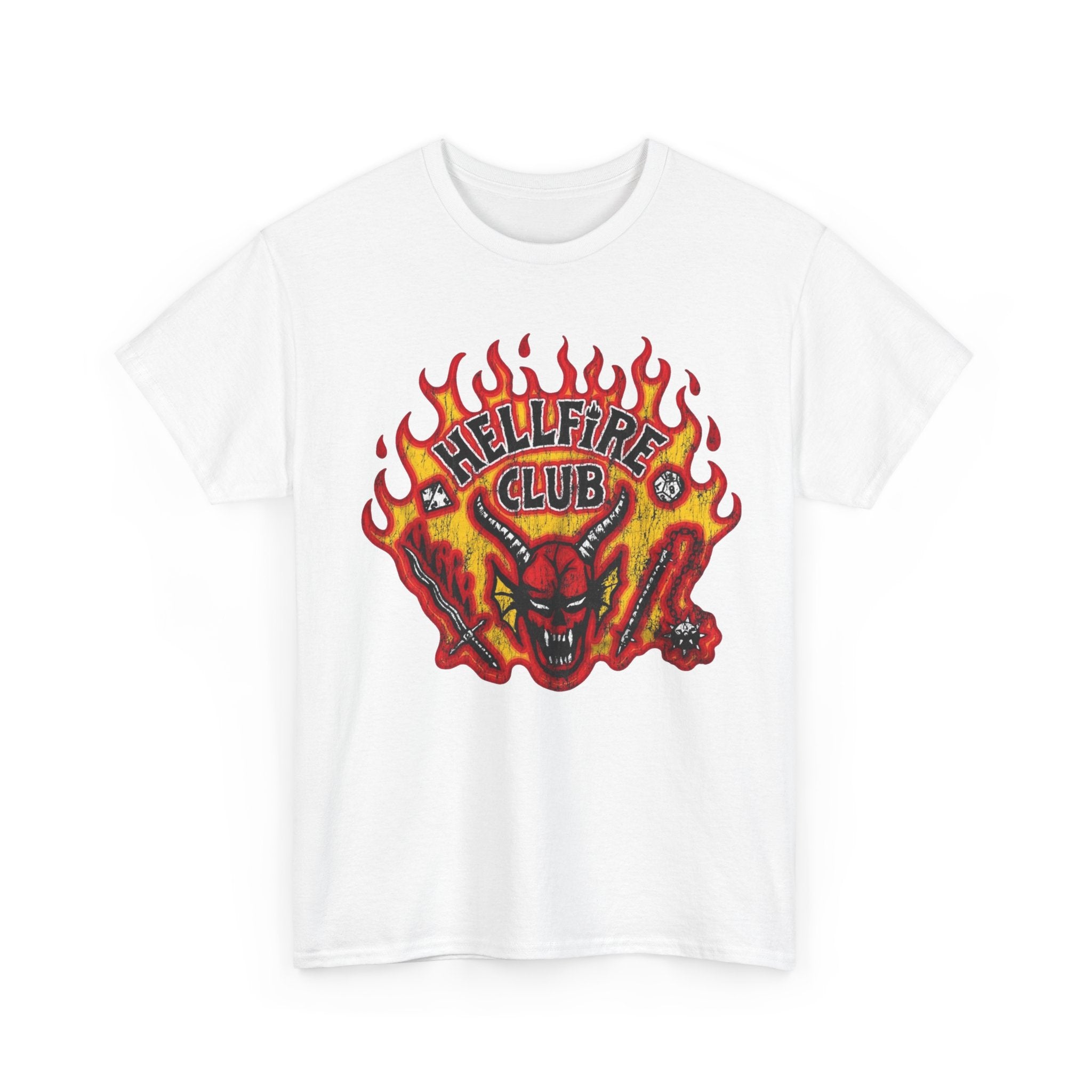T-Shirt — "Hellfire Club" Fiery Devil Graphic Tee