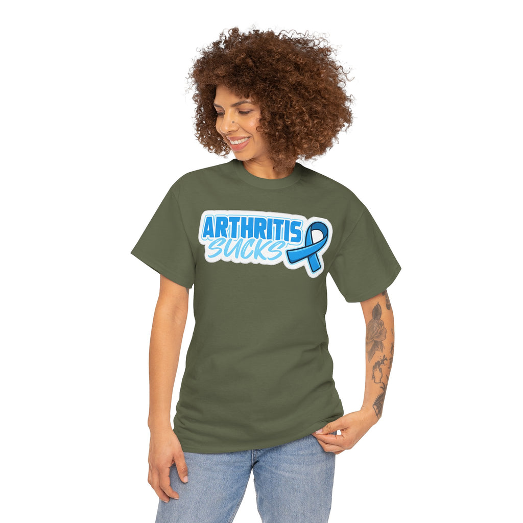 Arthritis Sucks T-Shirt with Awareness Ribbon — Arthritis Support Tee