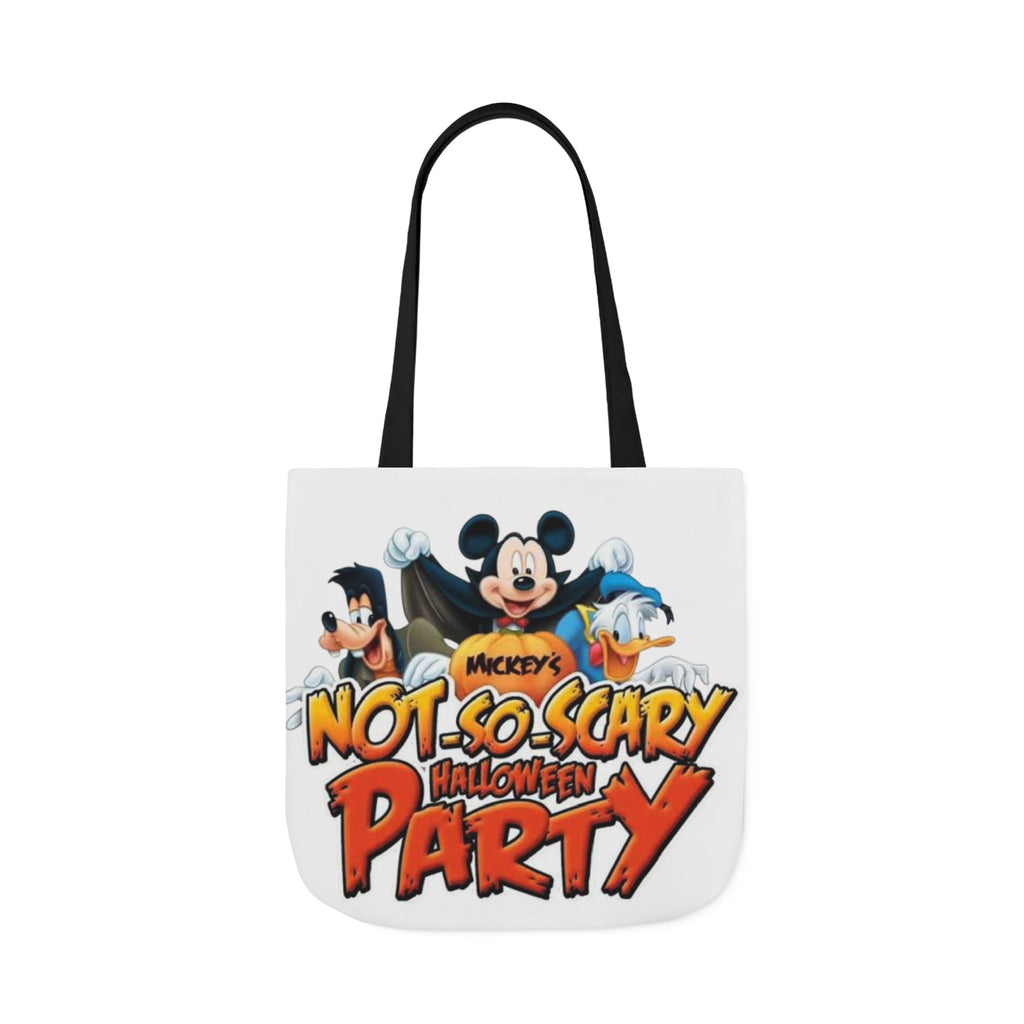 Halloween Party Canvas Tote Bag — "Not-So-Scary Halloween Party" Graphic