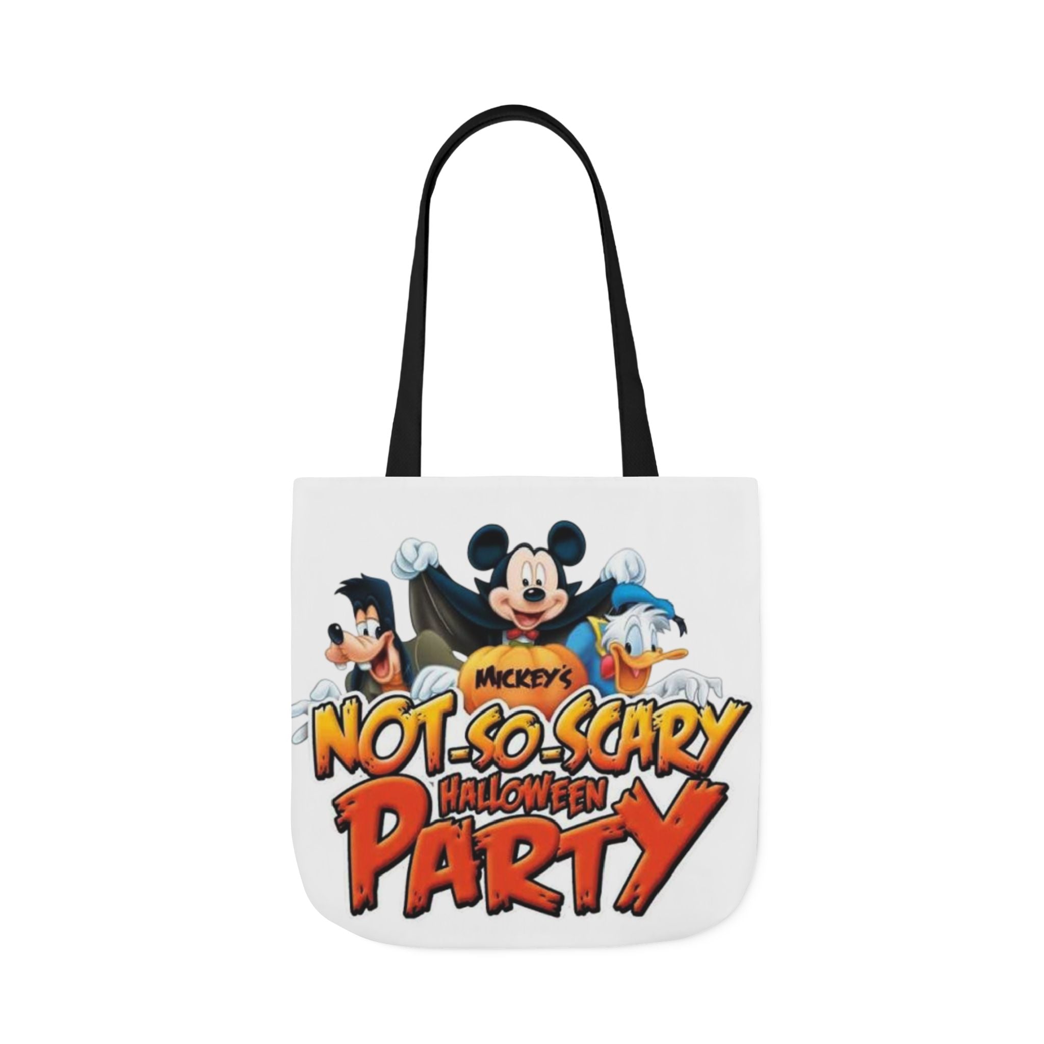 Halloween Party Canvas Tote Bag — "Not-So-Scary Halloween Party" Graphic