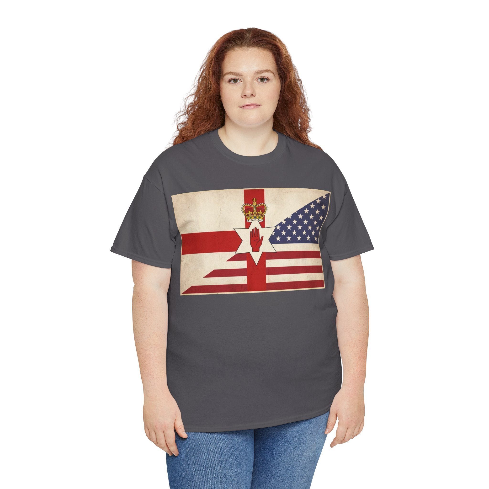Northern Ireland + American Flag Tee — Vintage Graphic Shirt
