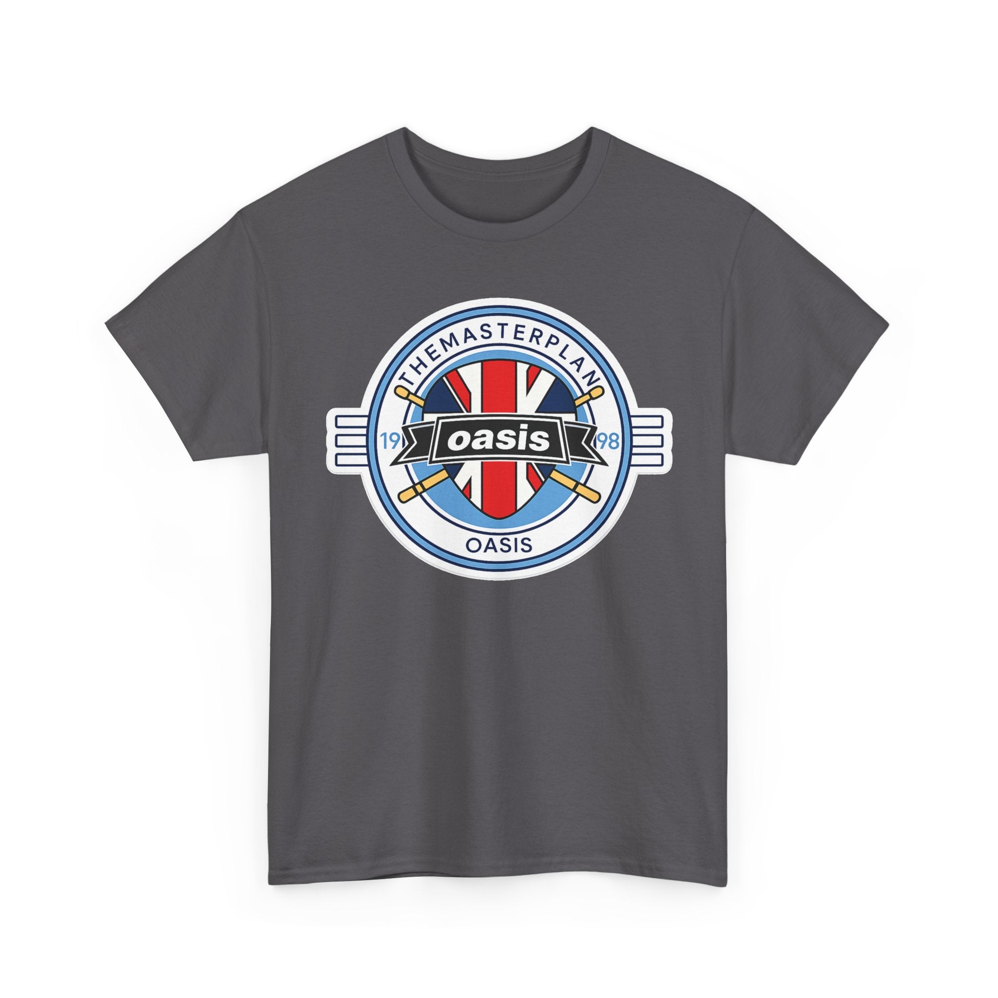 Oasis Union Jack Band Tee – Retro Rock Logo T-Shirt