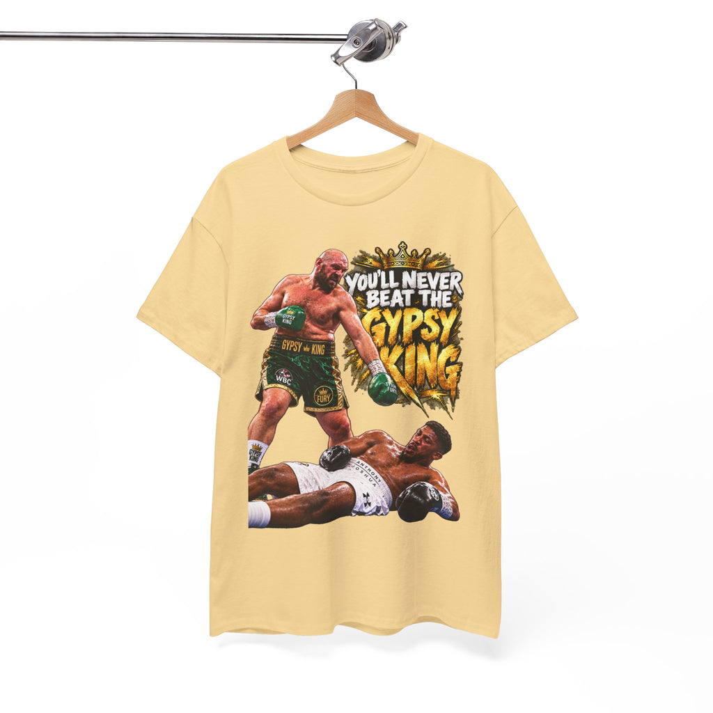 Boxing Graphic Tee – "You'll Never Beat the Gypsy King" Fight Shirt