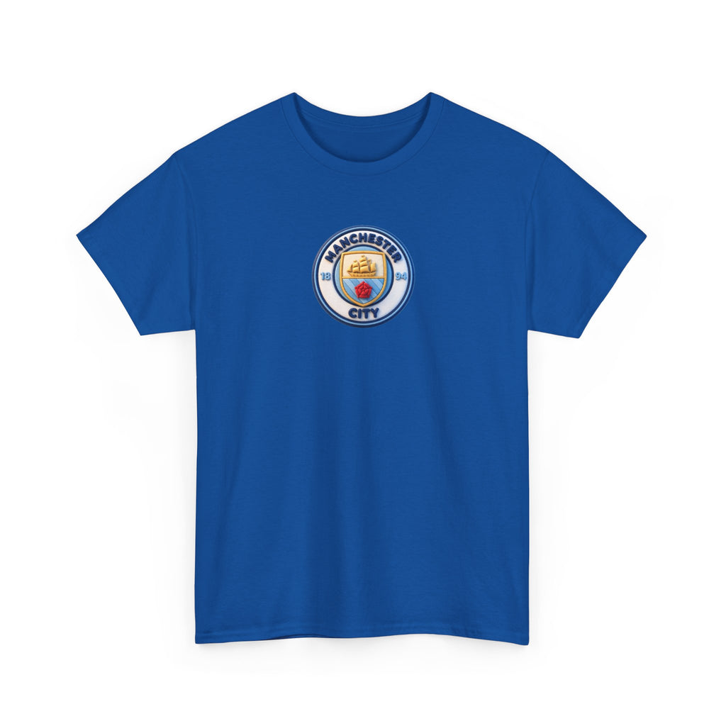 Manchester City Crest Unofficial 3D T-Shirt — Minimal Soccer Logo Tee