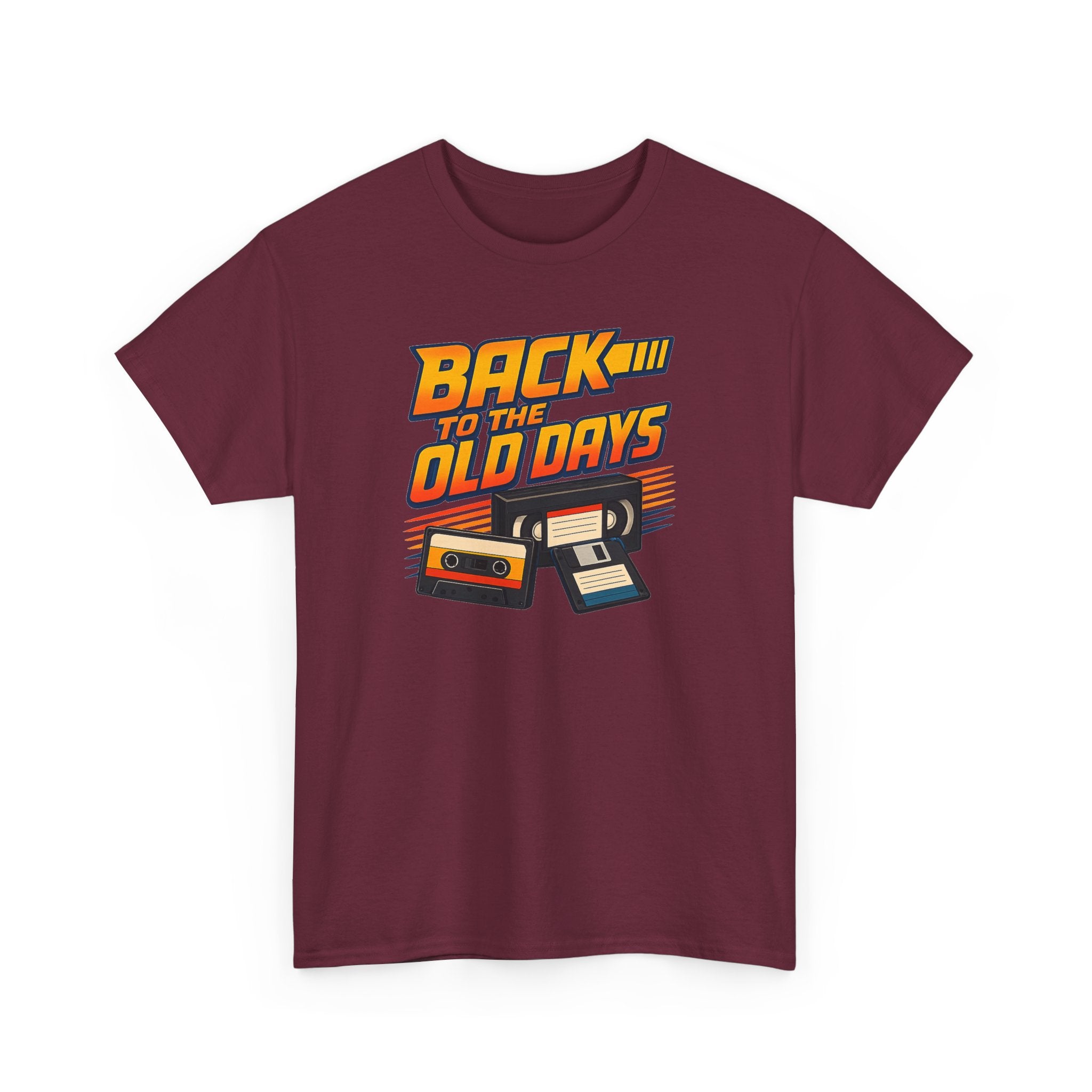 Back to the Old Days Tee – Retro Cassette & VHS Nostalgia T-Shirt