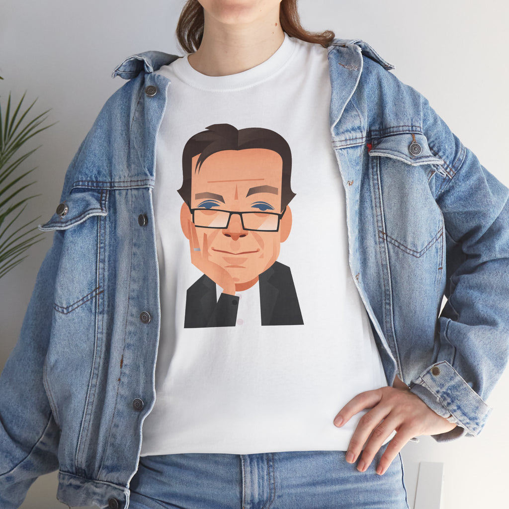Tony Wilson Manchester Legend Caricature Gentleman Face Cotton T-Shirt