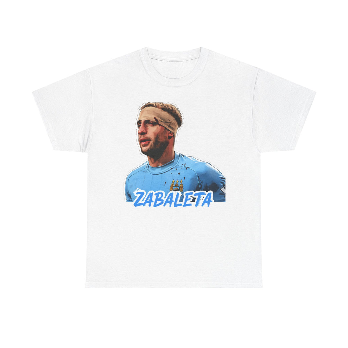 Zabaleta Manchester City Fan Tee — Retro Player Portrait Soccer T‑Shirt