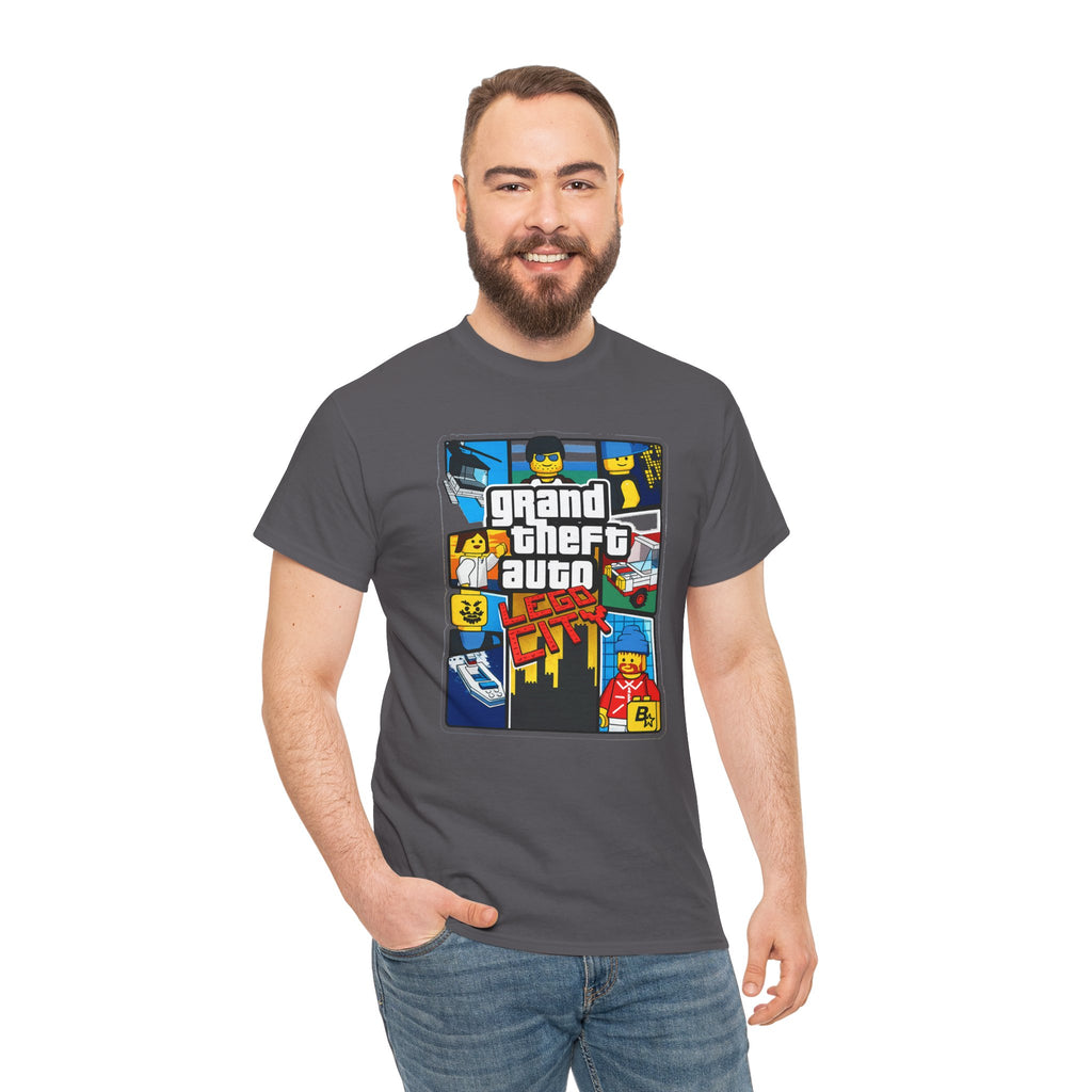 GTA Lego City Retro Block-Style 'Grand Theft Auto' Graphic Tee